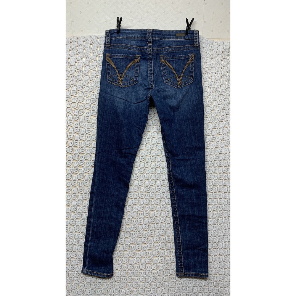 Kut From the Kloth Ursula Ankle Skinny Jeans Women‎ Sz 6 Blue Denim Embroidery